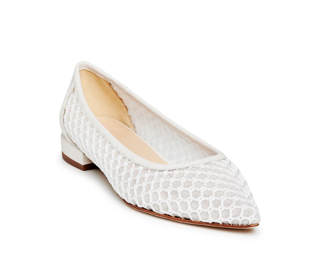 Белые текстильные балетки - Image 2 of 5