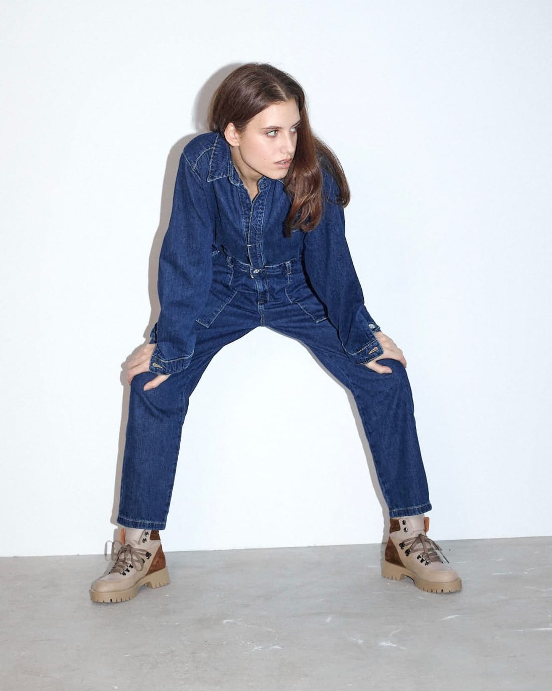 Бежевые замшевые ботинки - Main image