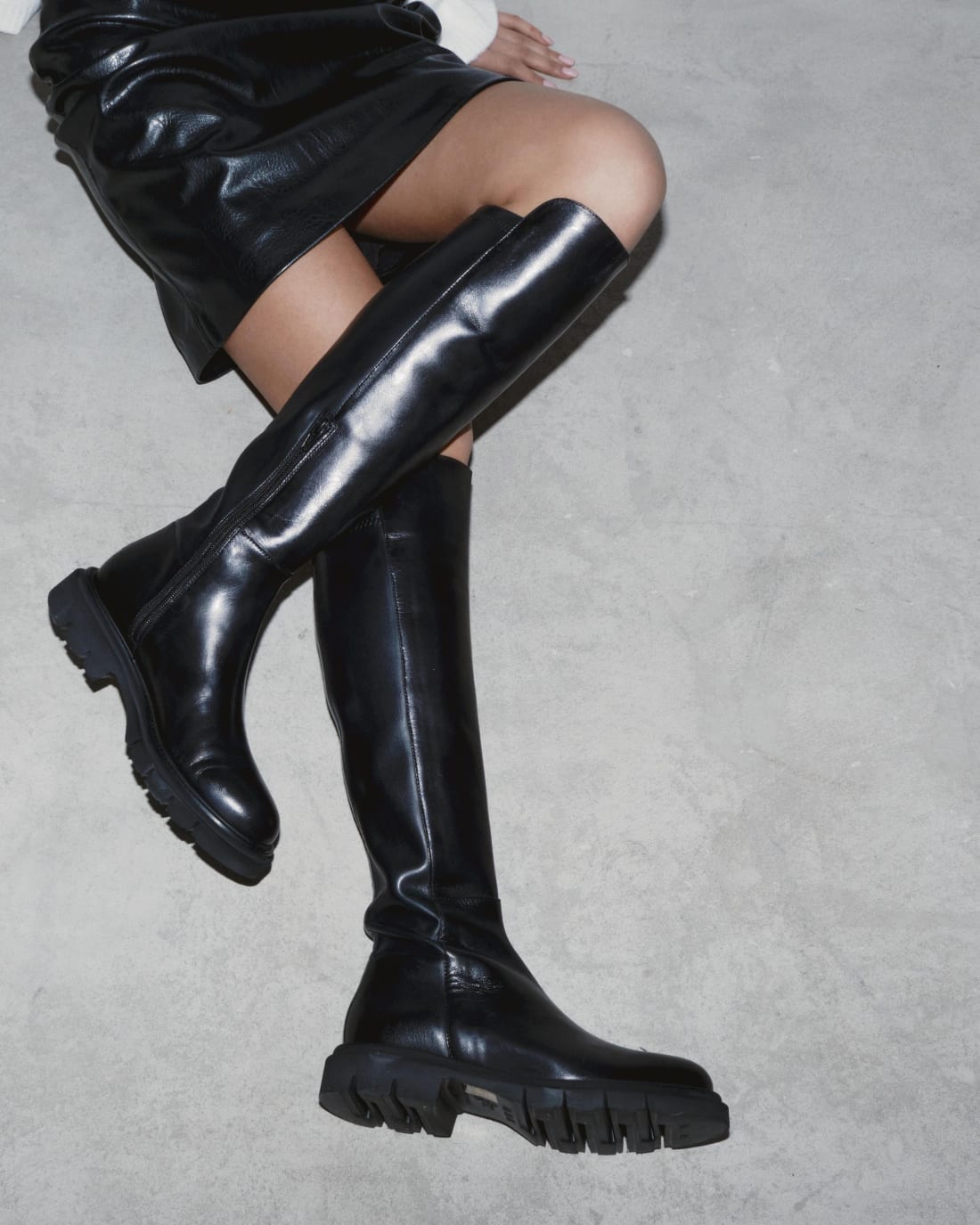 Черные кожаные сапоги - Image 2 of 6