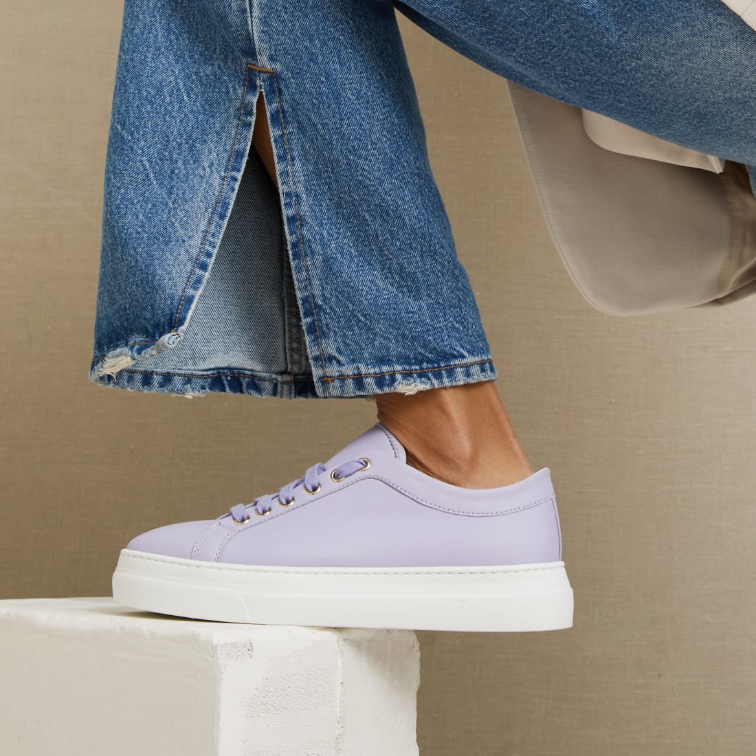 Лавандовые кожаные кеды - Image 5 of 5