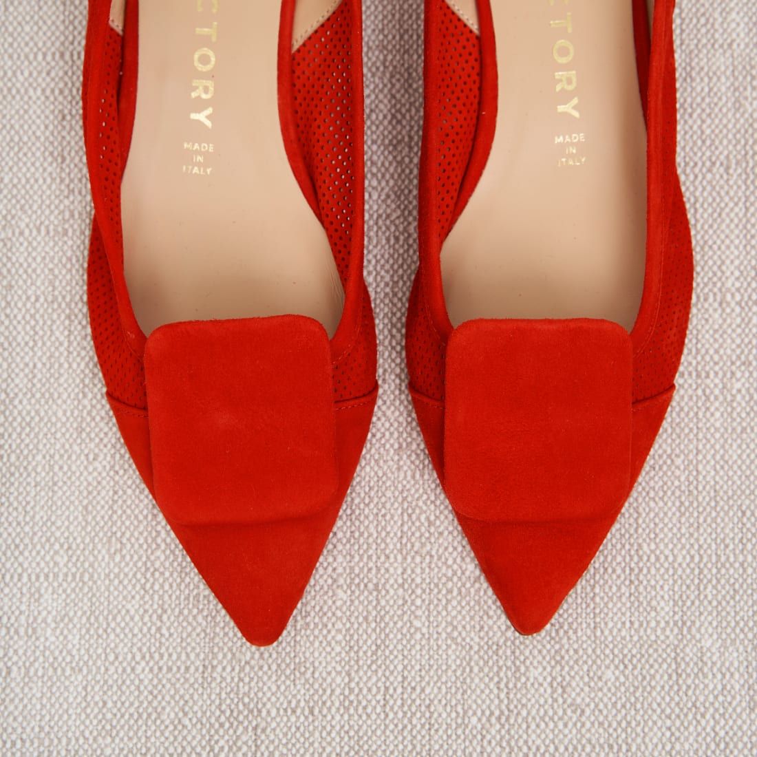 Красные замшевые туфли - Image 3 of 6