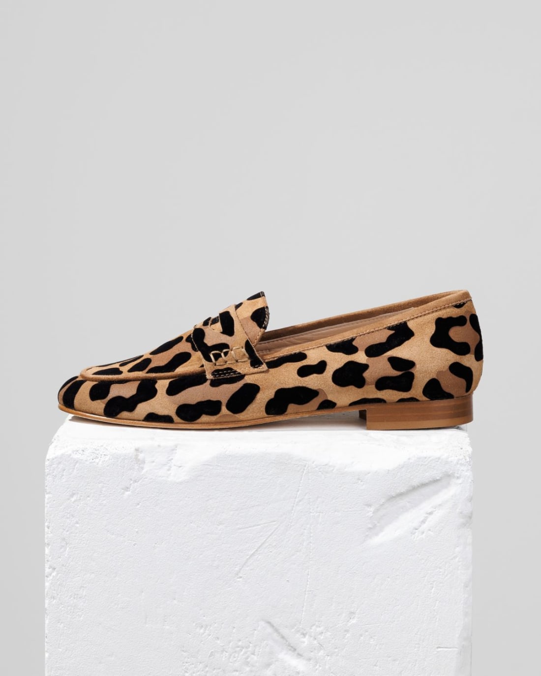 Леопардовые замшевые лоферы - Main image