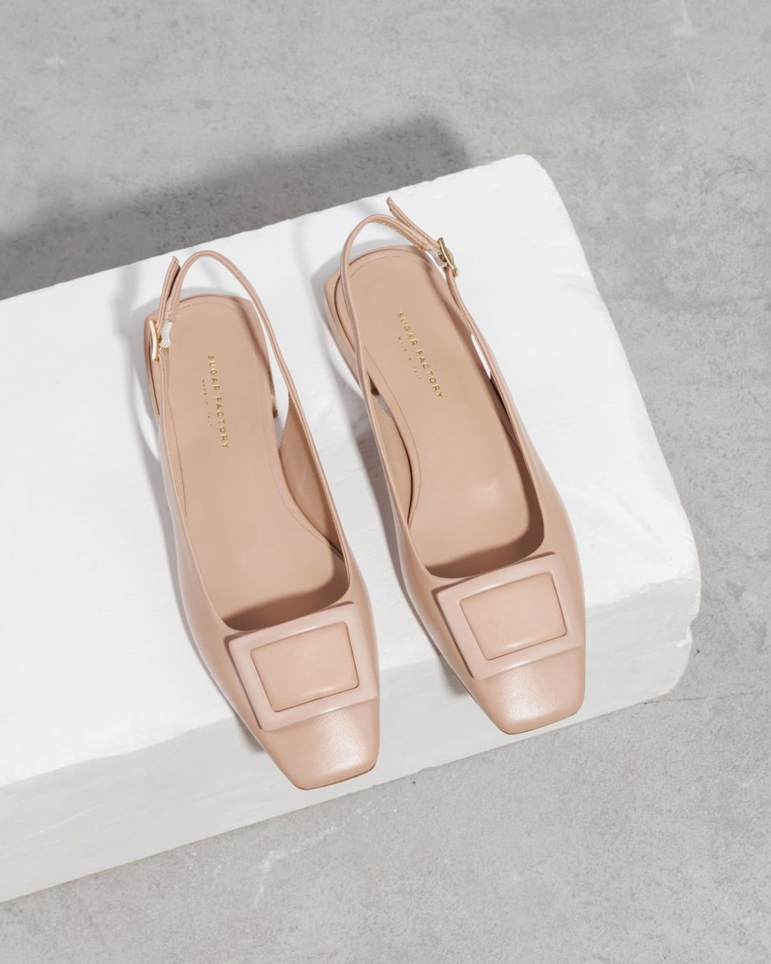 Бежево-розовые кожаные туфли - Image 2 of 7