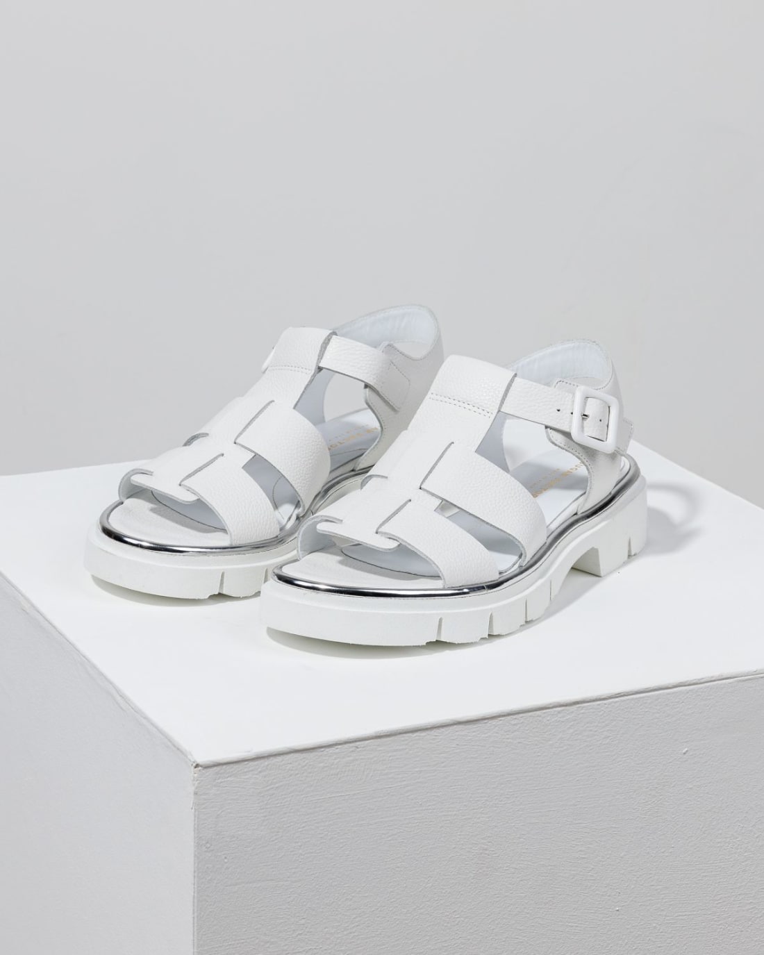 Белые кожаные сандалии - Image 3 of 6