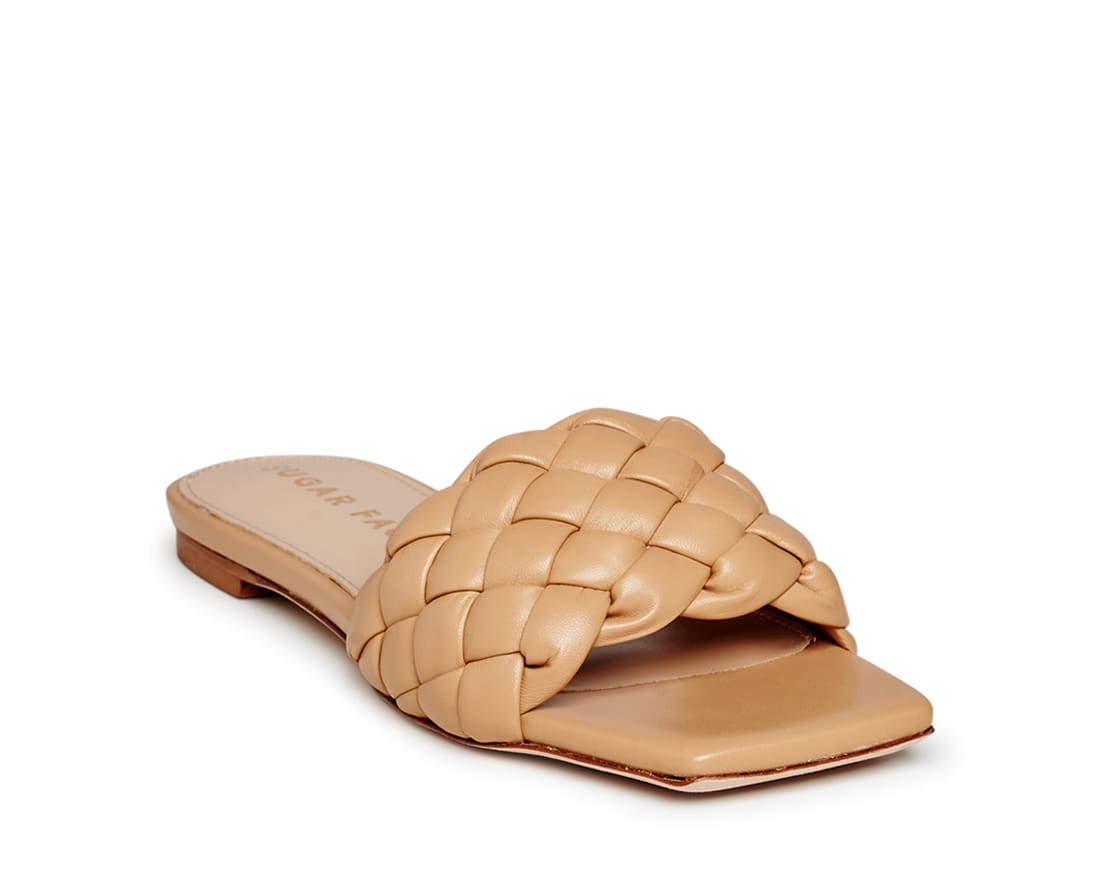 Бежевые кожаные шлепанцы - Image 2 of 5