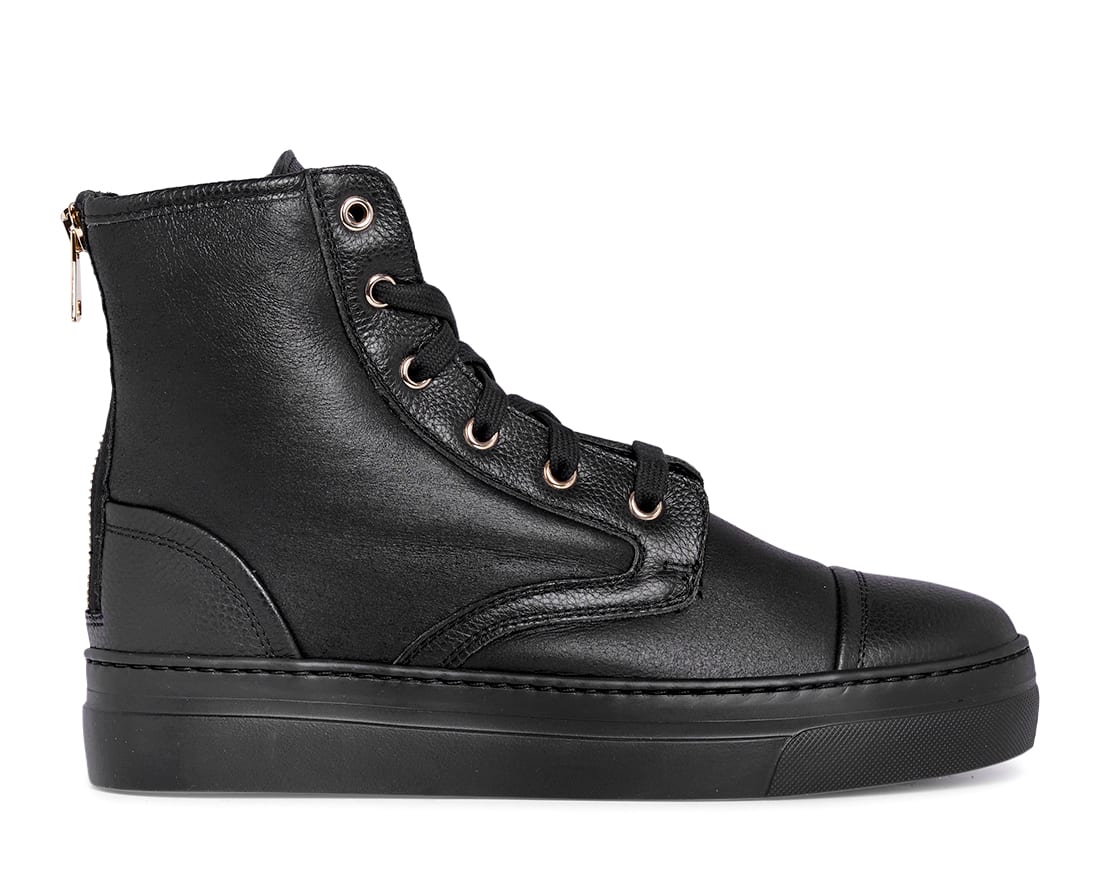 Зимние черные кожаные ботинки - Image 1 of 4