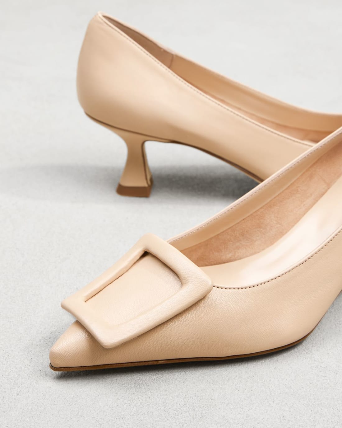 Светло-бежевые кожаные туфли - Image 4 of 6