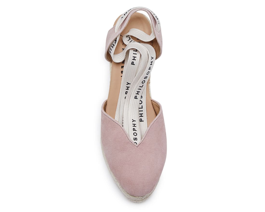 Розовые замшевые эспадрильи