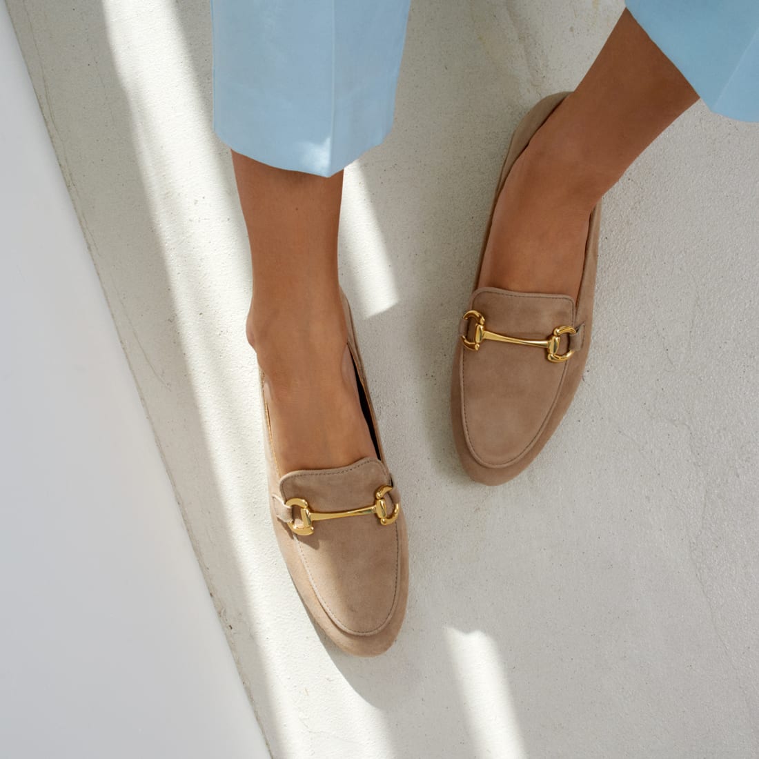 Бежевые замшевые лоферы - Image 5 of 5