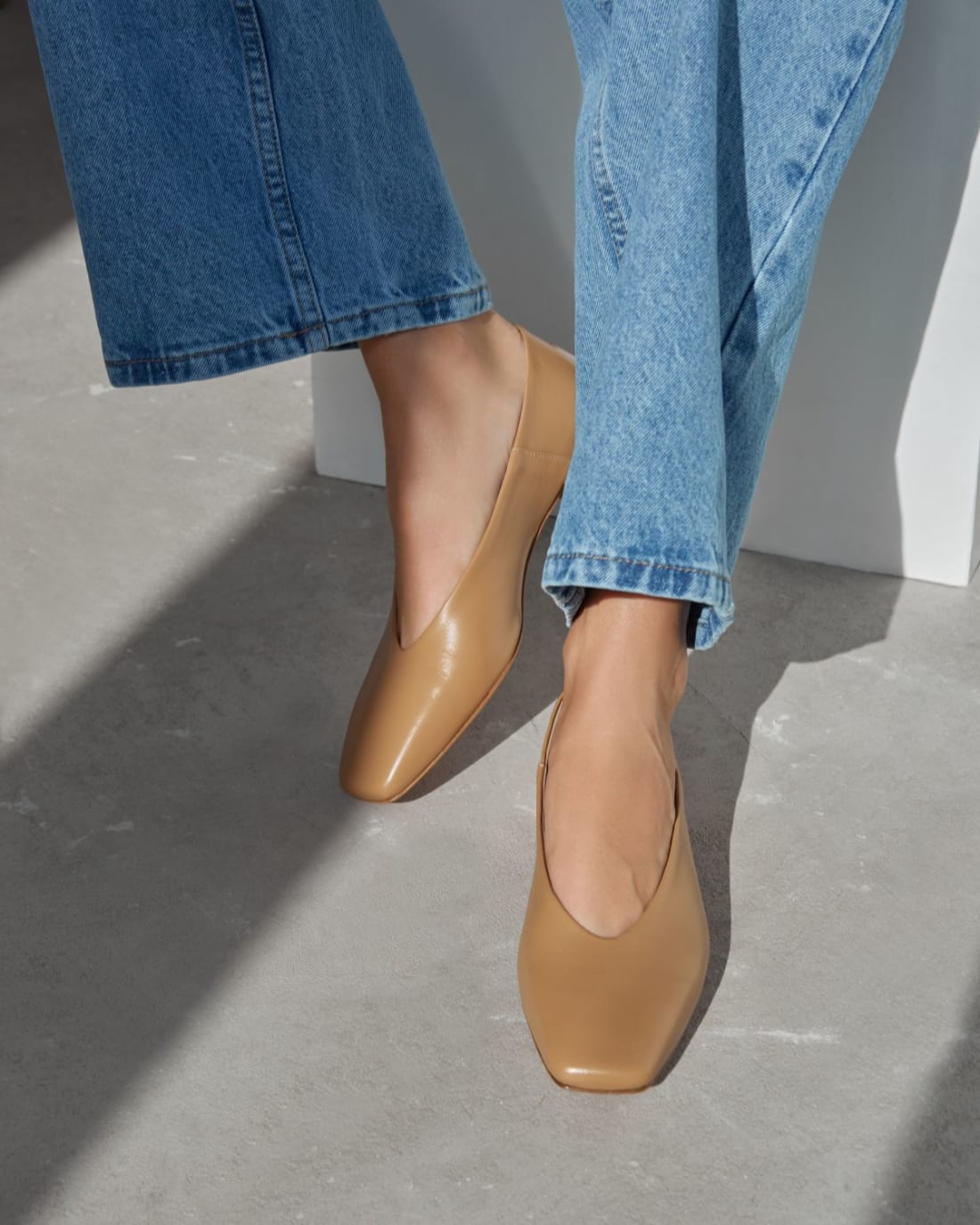 Бежевые кожаные туфли - Image 6 of 6