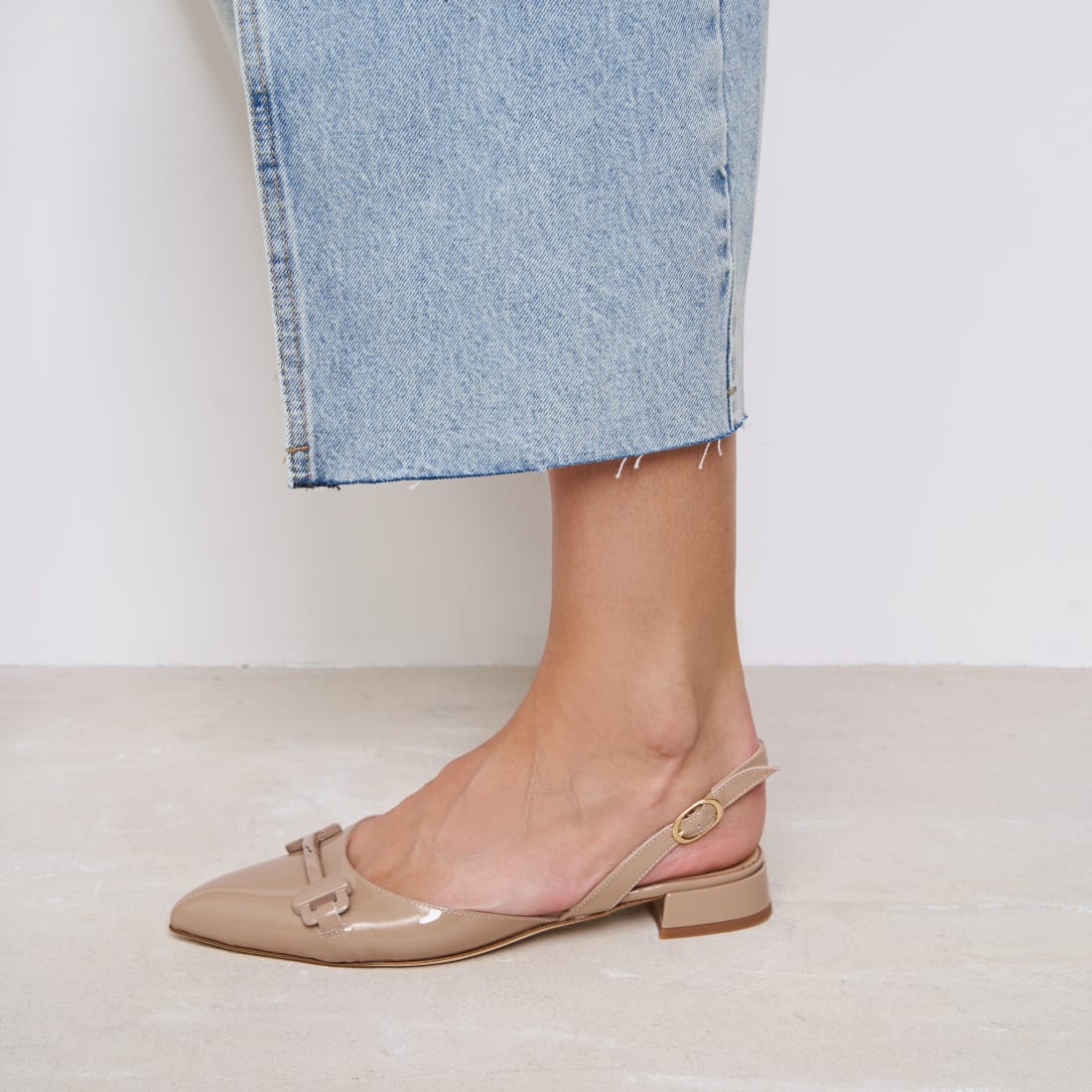 Бежевые кожаные туфли - Image 3 of 5