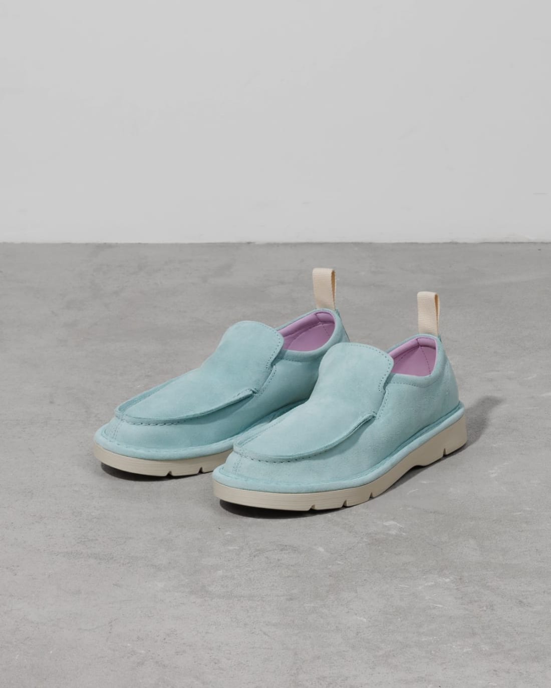 Светло-бирюзовые замшевые мокасины - Image 3 of 6