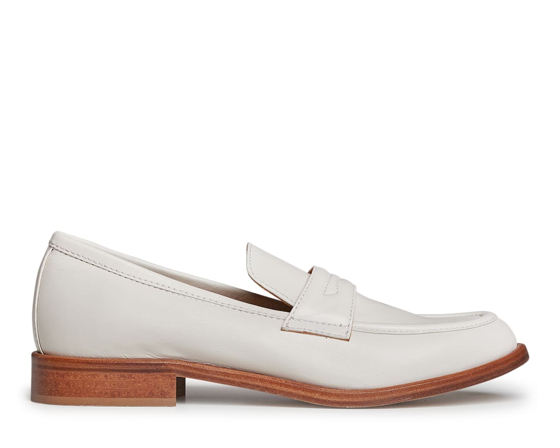 Белые кожаные лоферы - Main image