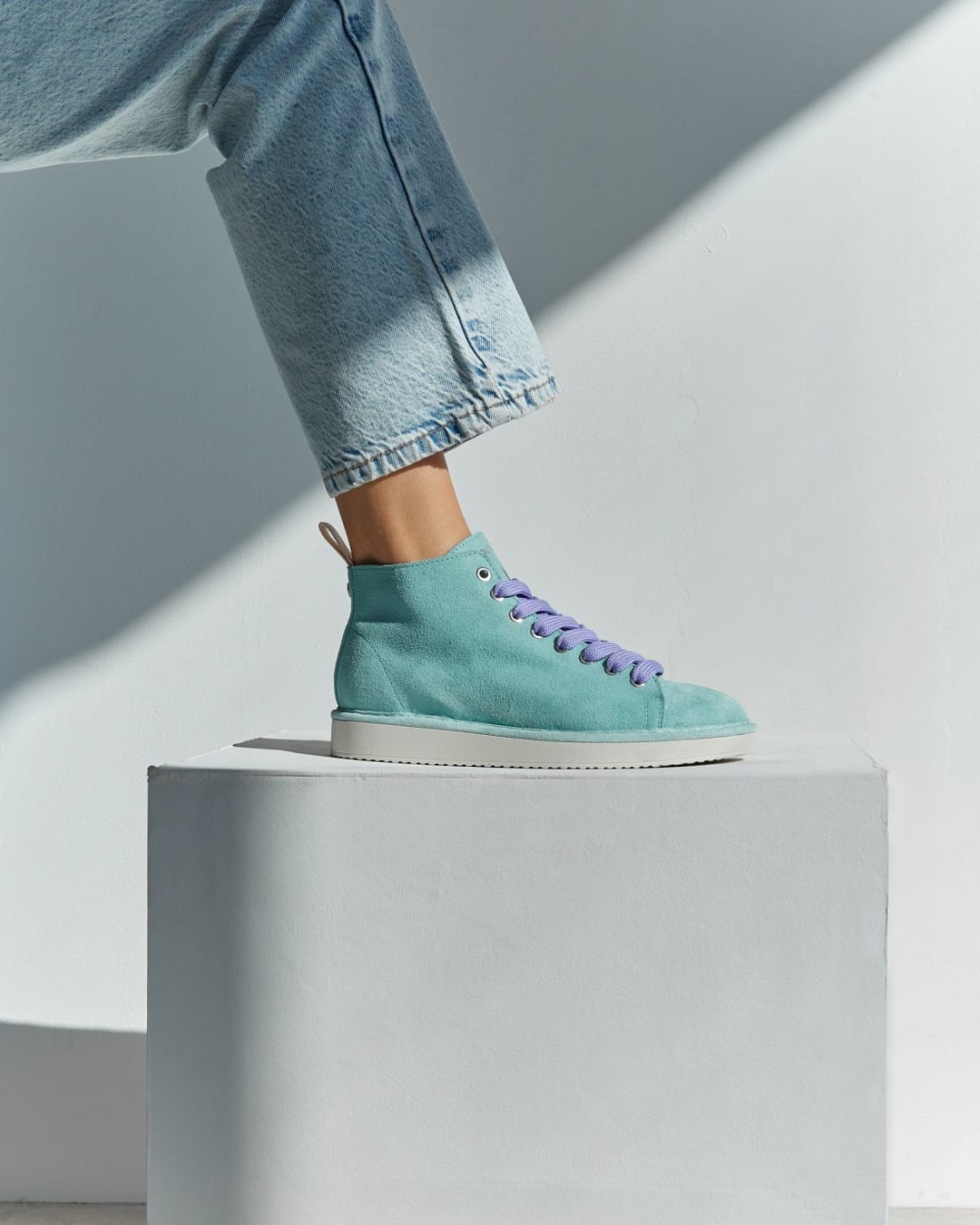 Светло-бирюзовые замшевые кеды - Image 5 of 7