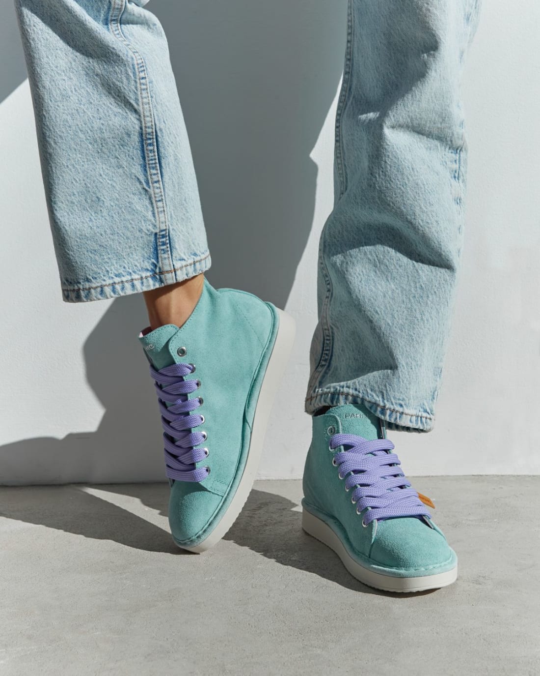 Светло-бирюзовые замшевые кеды - Image 7 of 7