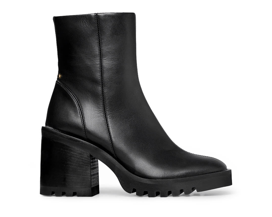 Черные кожаные  ботильоны - Image 1 of 4