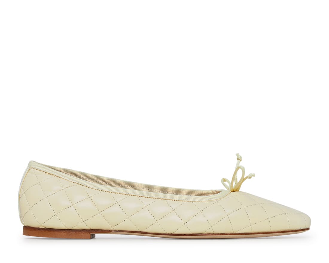 Желтые кожаные балетки - Image 1 of 4