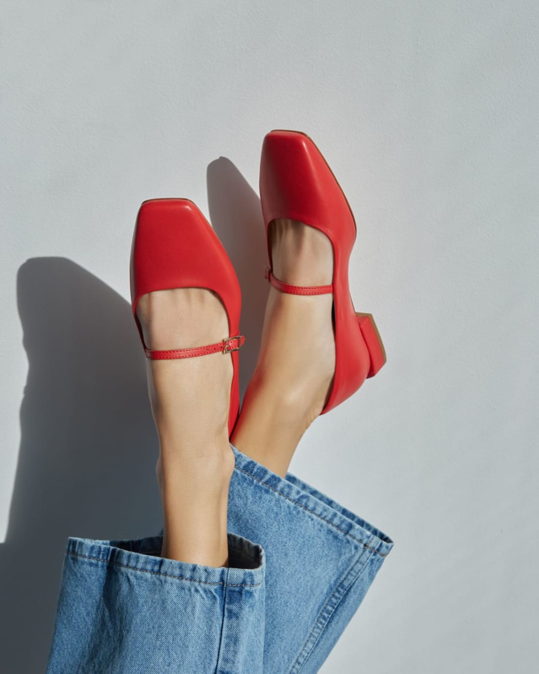 Красные кожаные туфли - Image 5 of 6