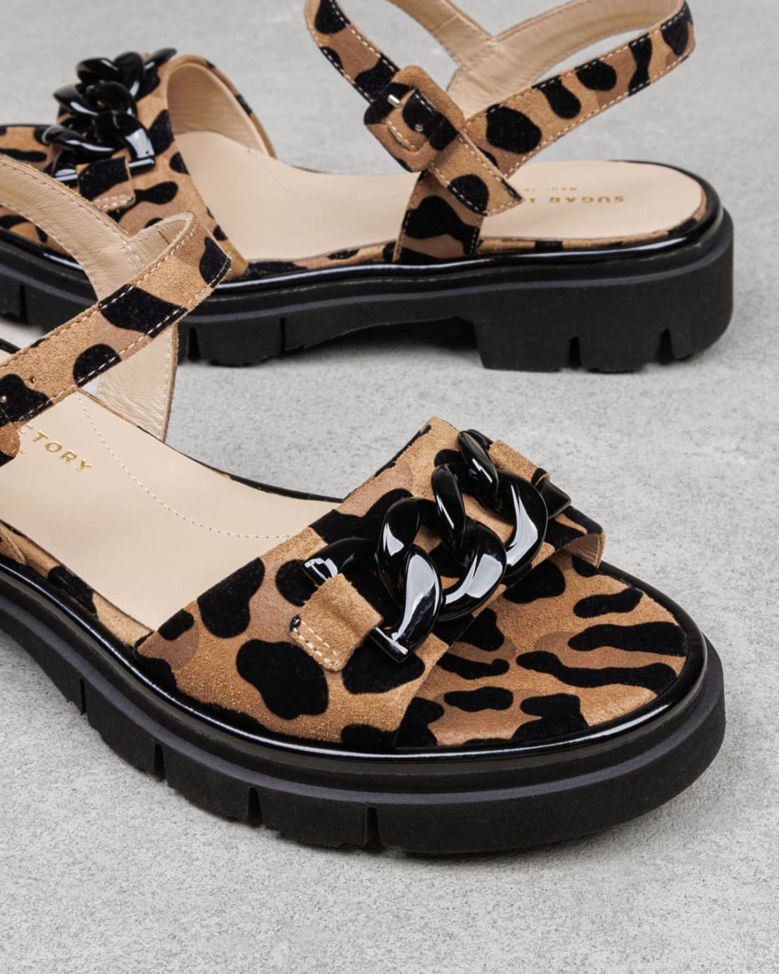 Леопардовые замшевые сандалии - Image 4 of 4