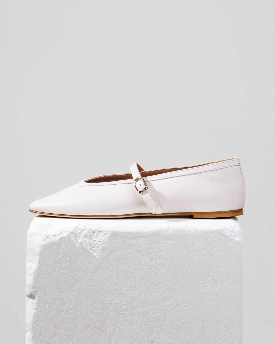 Белые кожаные балетки - Image 1 of 6