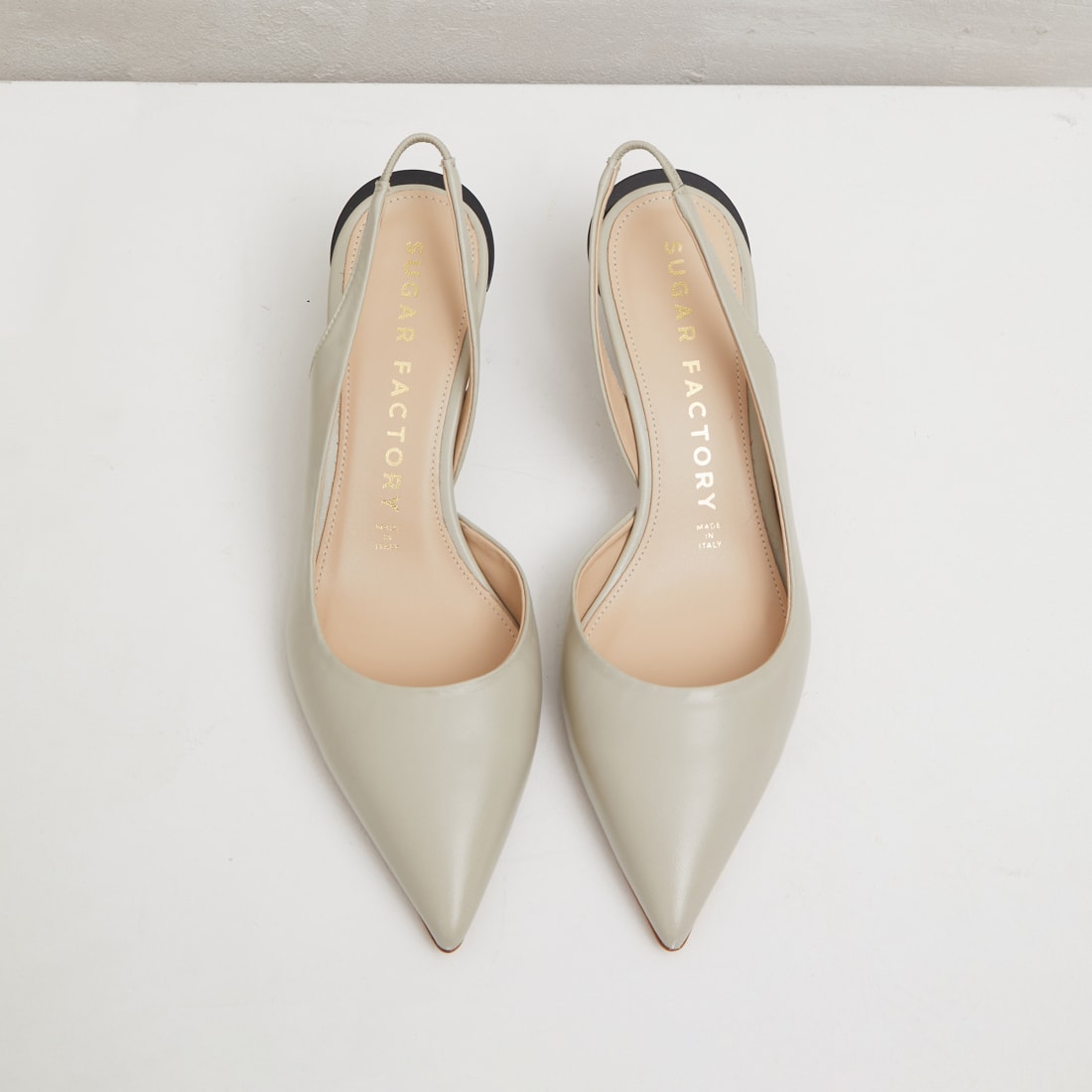 Серо-бежевые кожаные туфли - Image 2 of 5