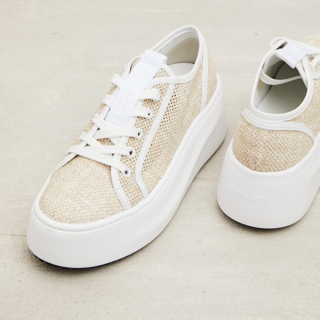 Бежевые текстильные кеды - Image 2 of 5