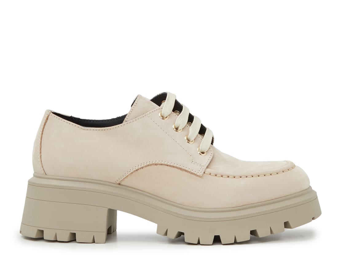 Бежевые замшевые полуботинки - Main image