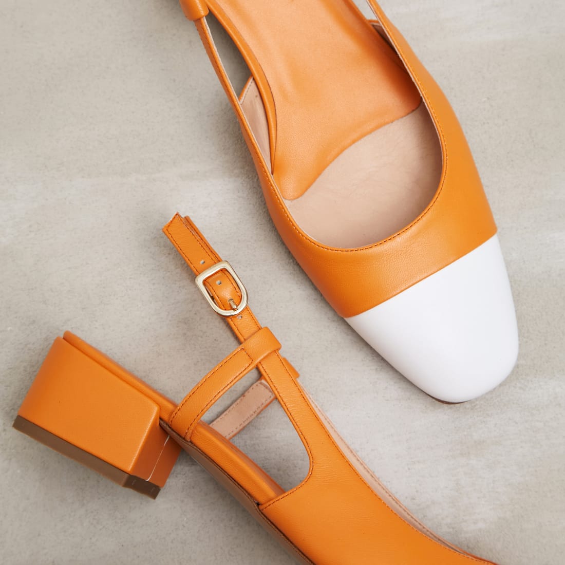 Оранжевые кожаные туфли - Image 3 of 5