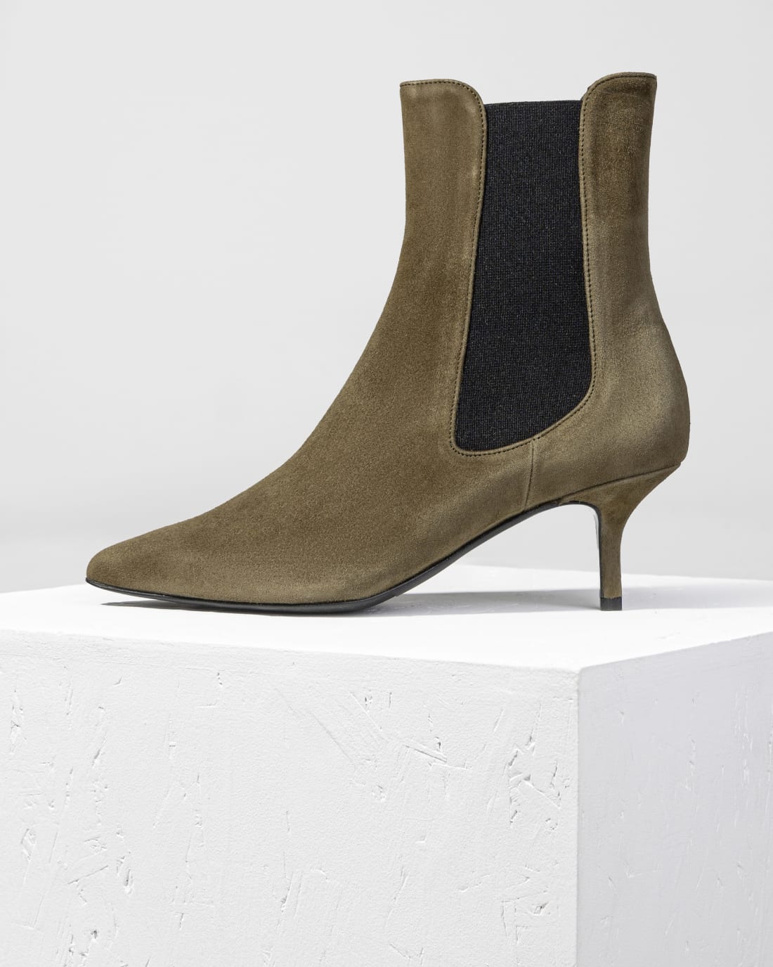 Замшевые ботильоны цвета хаки - Image 1 of 4