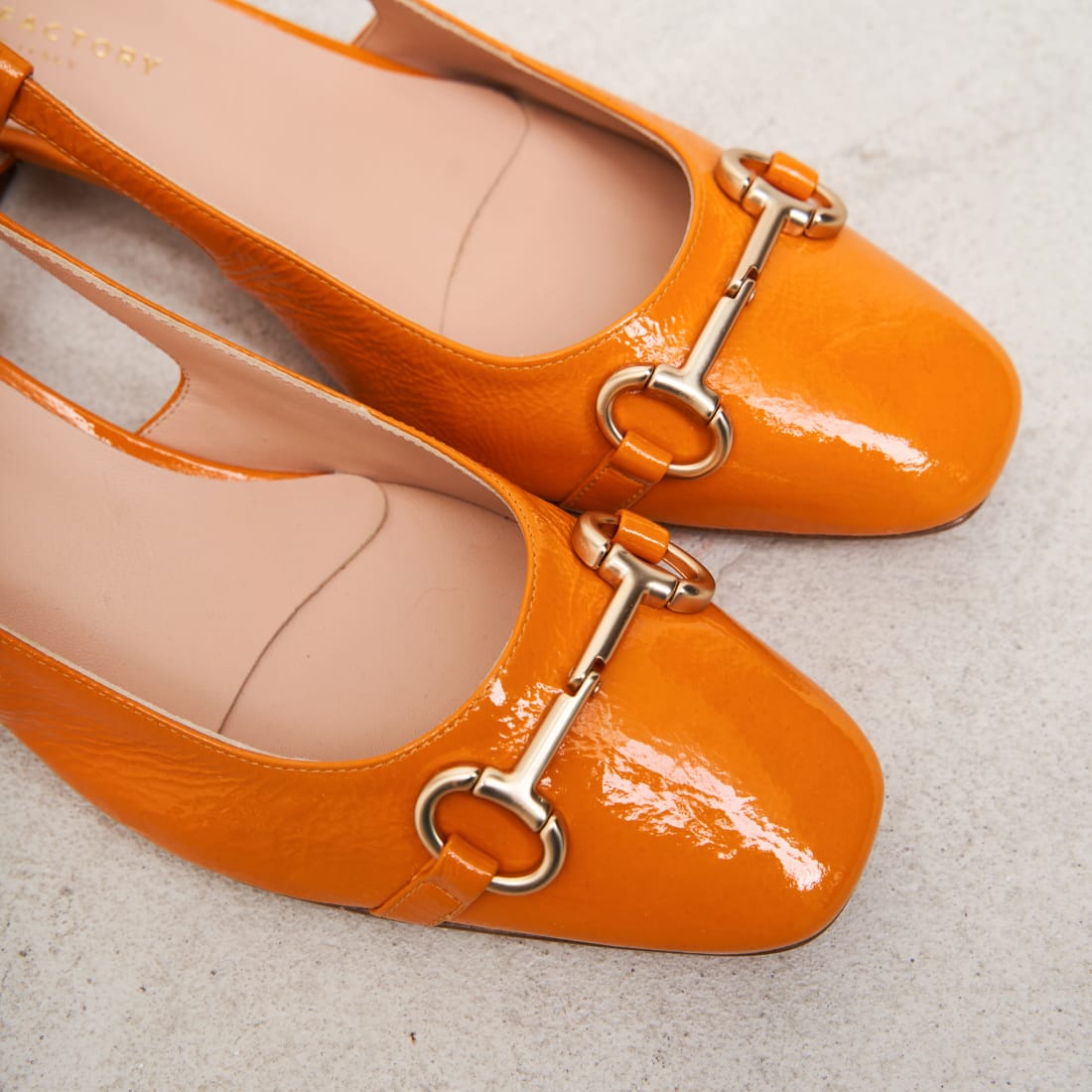 Оранжевые кожаные туфли - Image 3 of 5