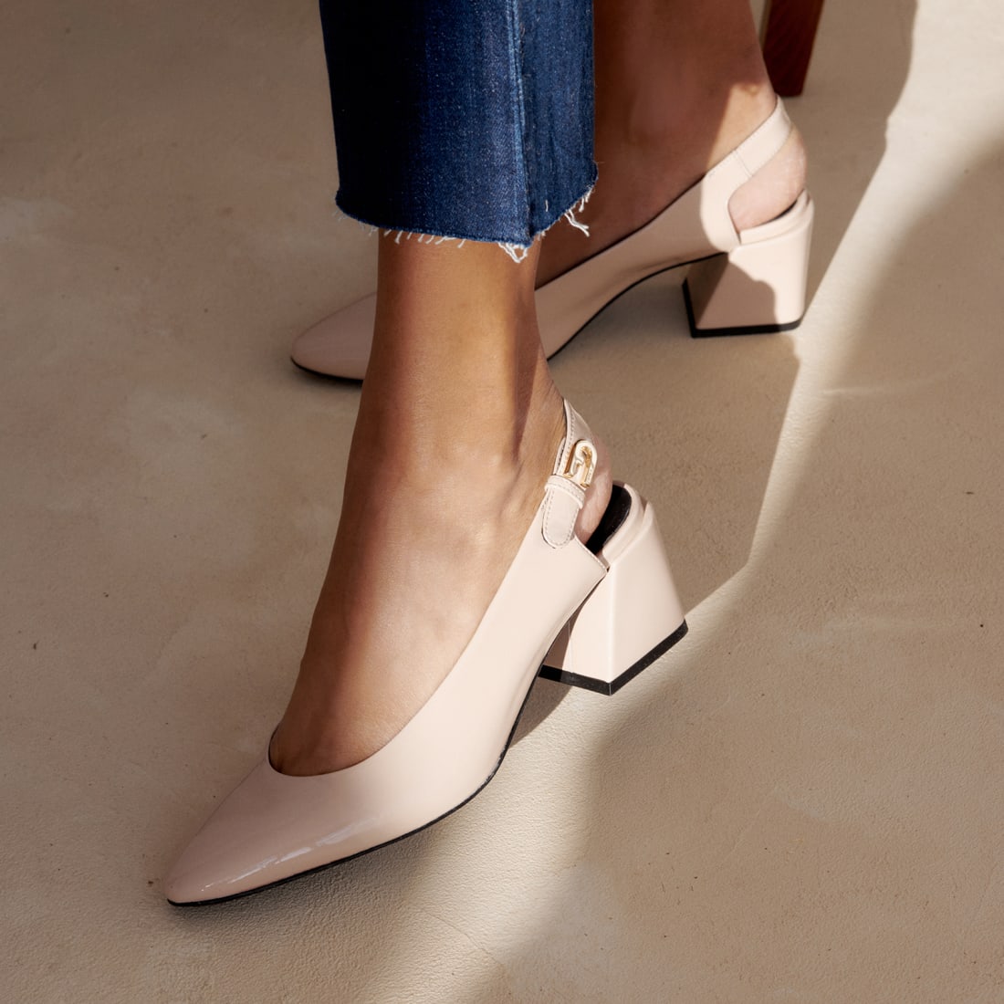 Бежевые кожаные туфли - Image 5 of 5