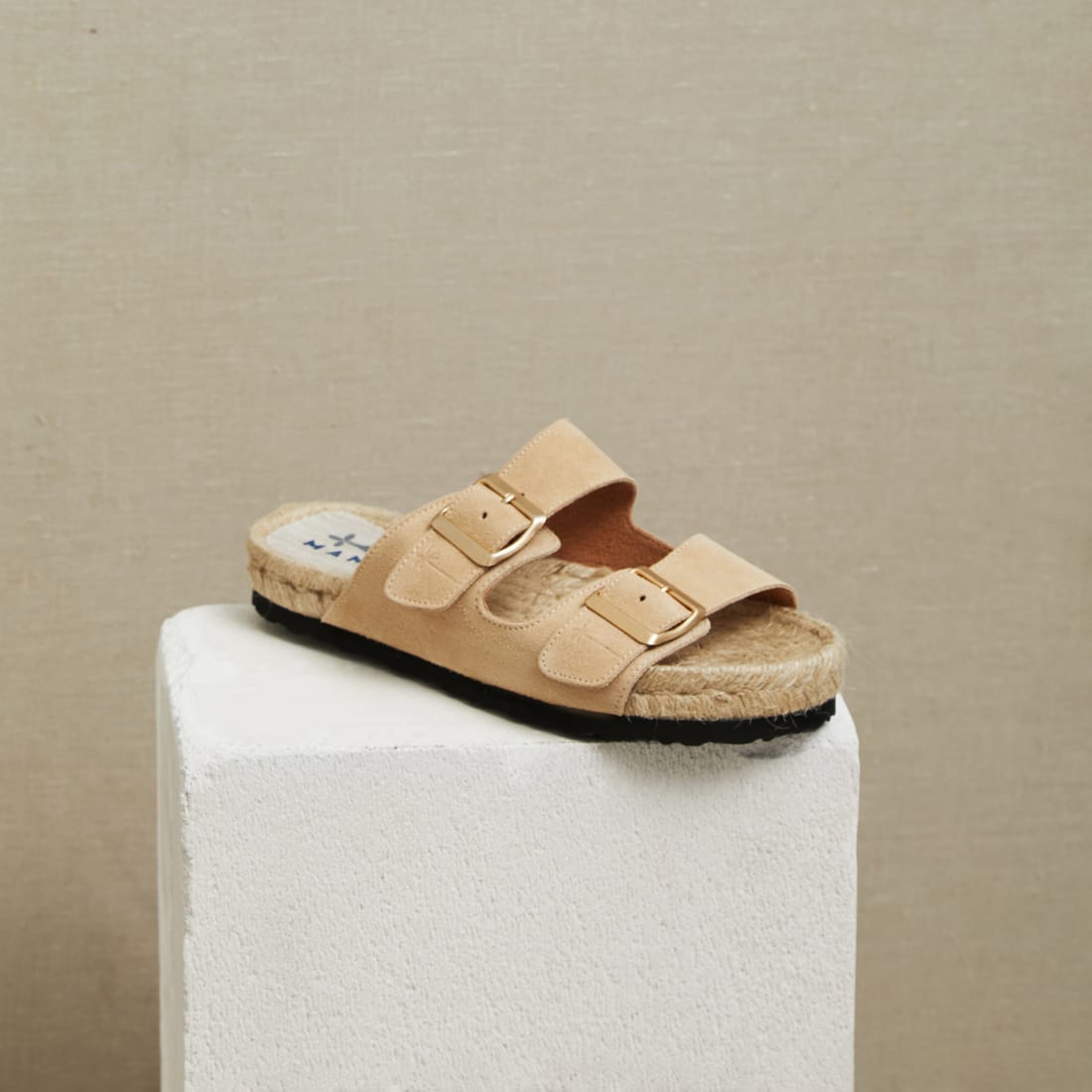 Бежевые замшевые биркенштоки - Main image