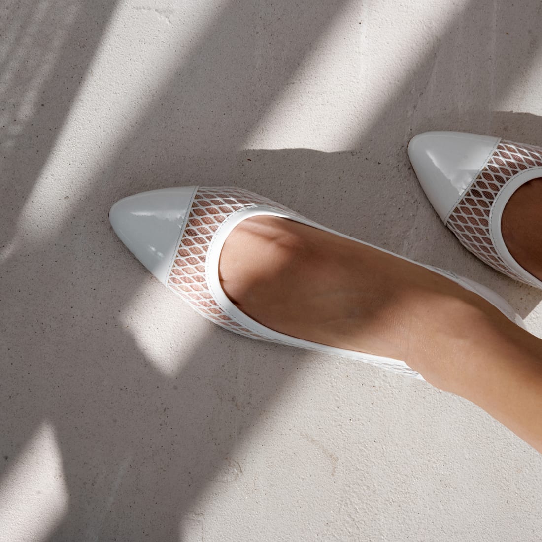 Белые кожаные балетки - Image 5 of 5