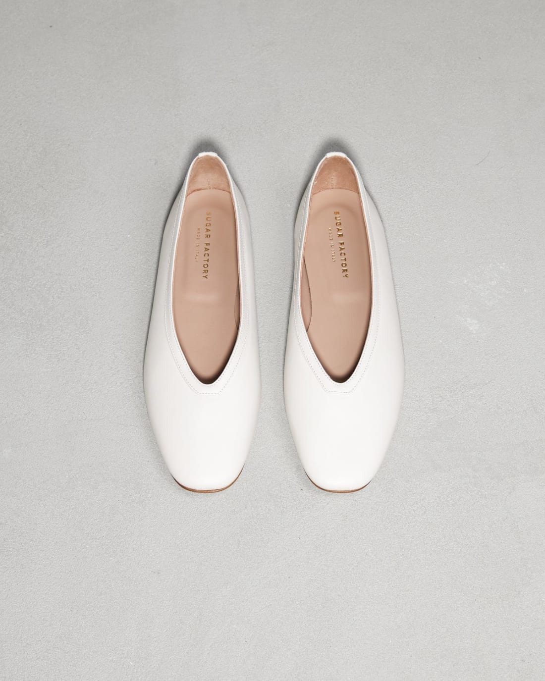 Белые кожаные балетки - Image 2 of 4
