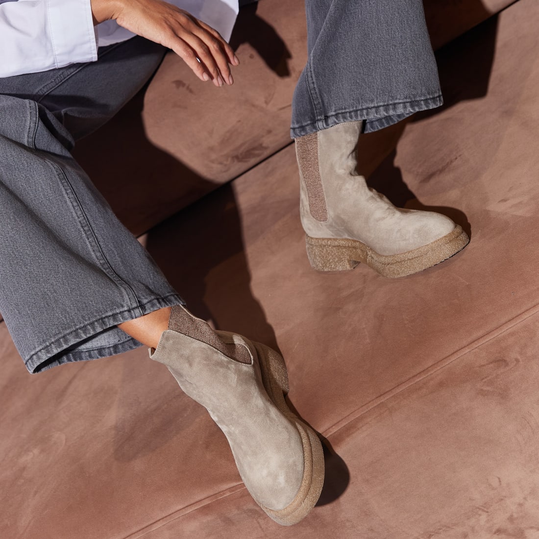 Бежевые замшевые челси - Image 5 of 5