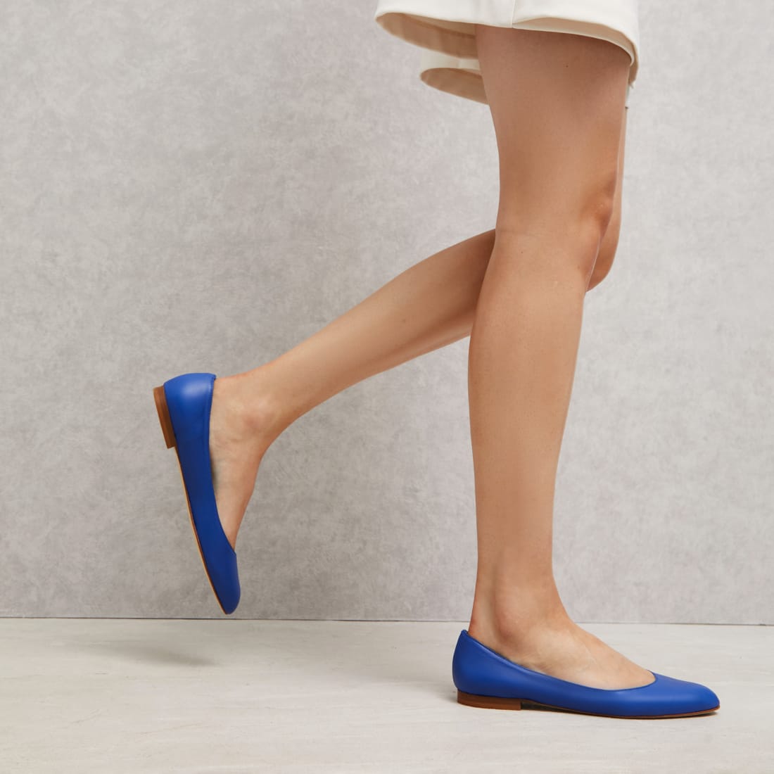 Синие кожаные балетки - Image 5 of 5