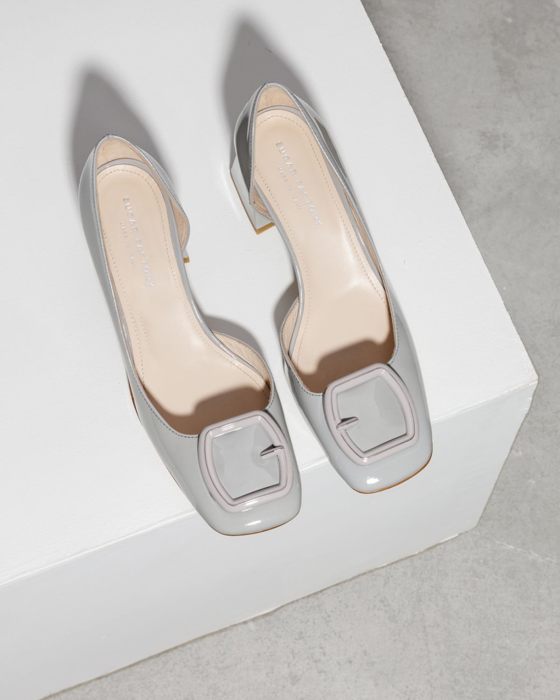 Светло-серые кожаные туфли - Image 2 of 6