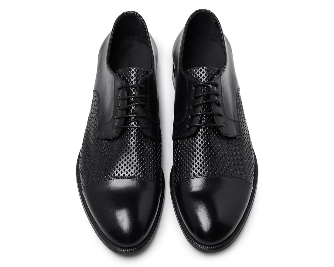 Мужские черные кожаные туфли - Image 3 of 4