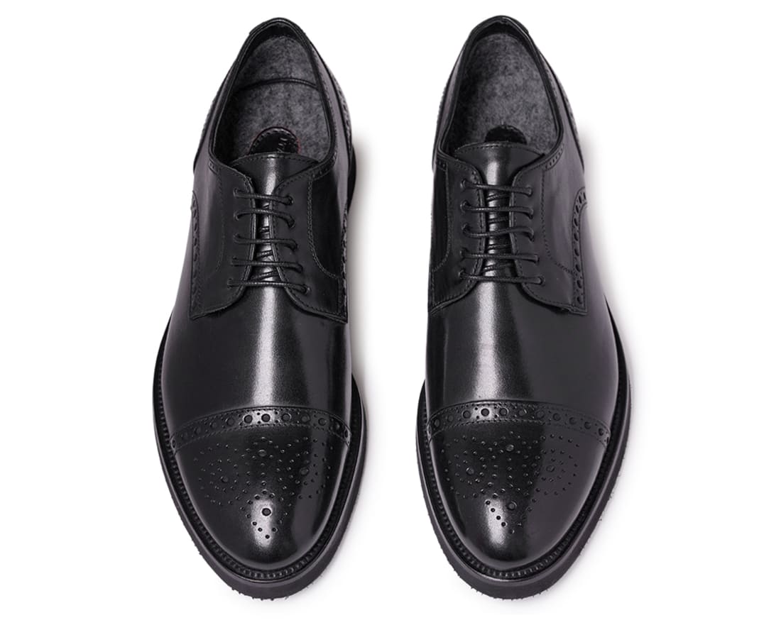 Мужские утепленные черные дерби - Image 3 of 4