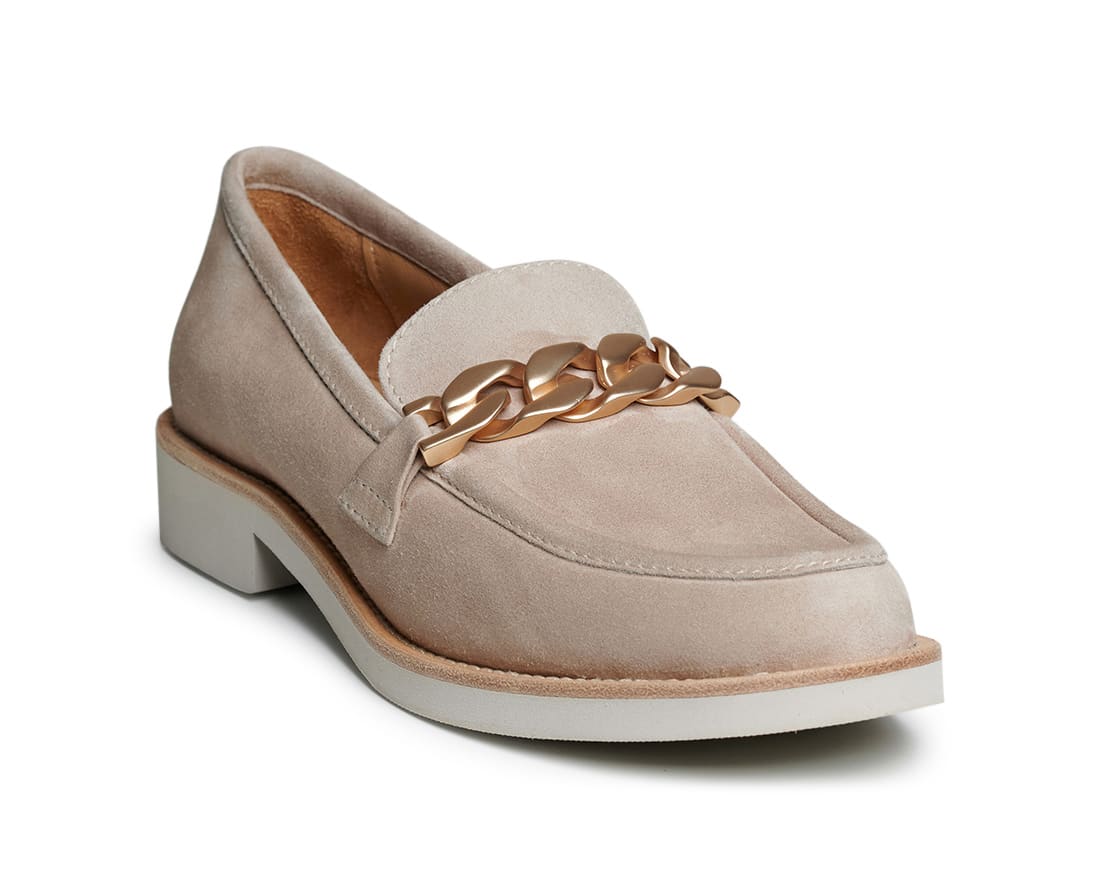 Бежевые замшевые лоферы - Image 2 of 5