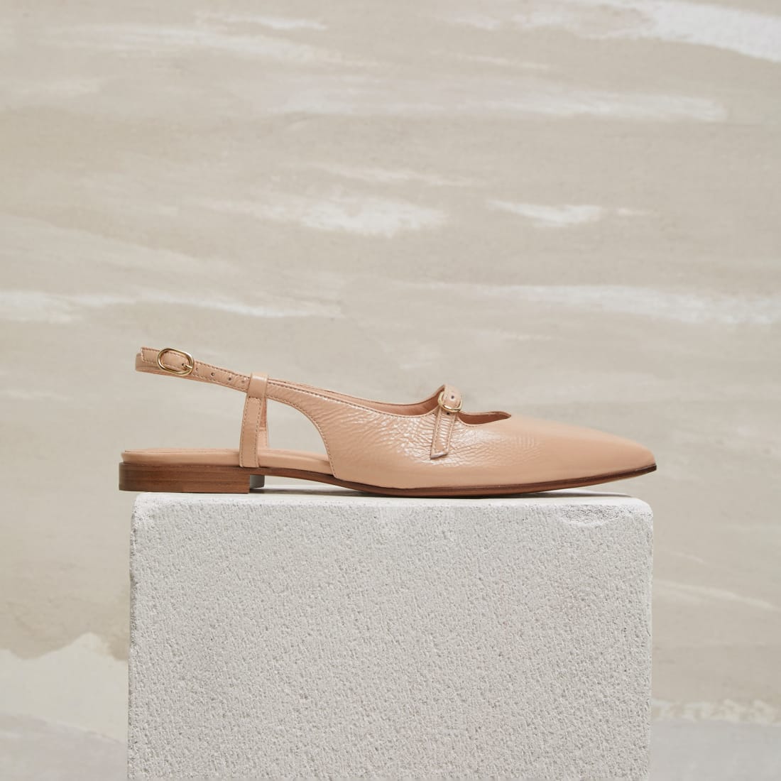 Бежевые кожаные туфли - Image 1 of 3