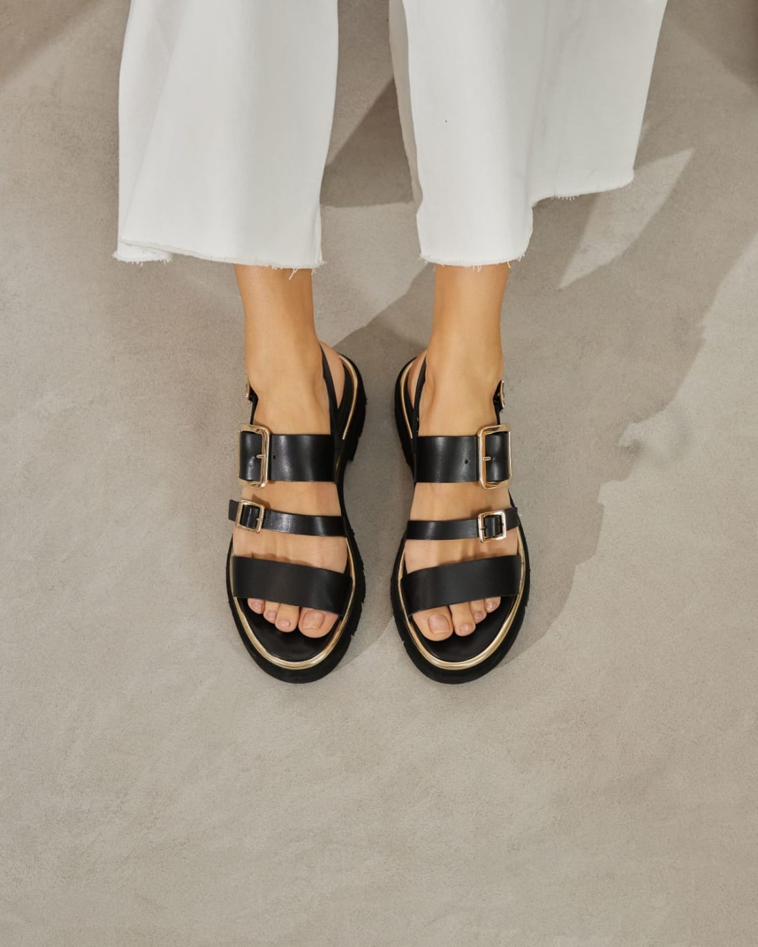 Черные кожаные сандалии - Image 6 of 6