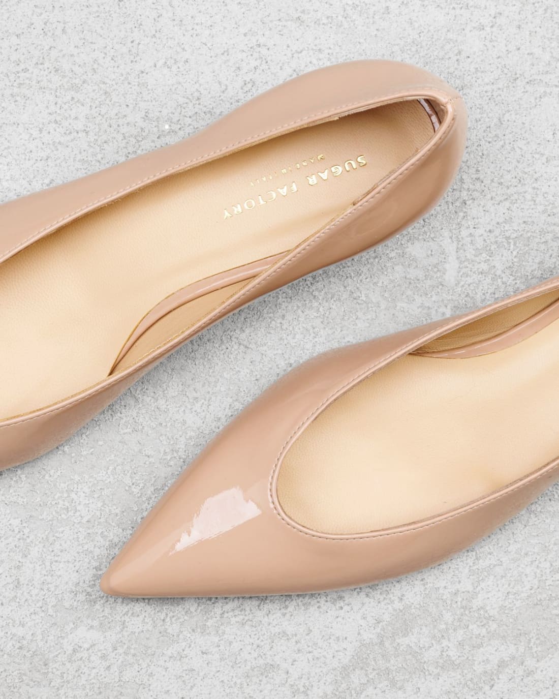 Бежево-розовые кожаные туфли - Image 4 of 4