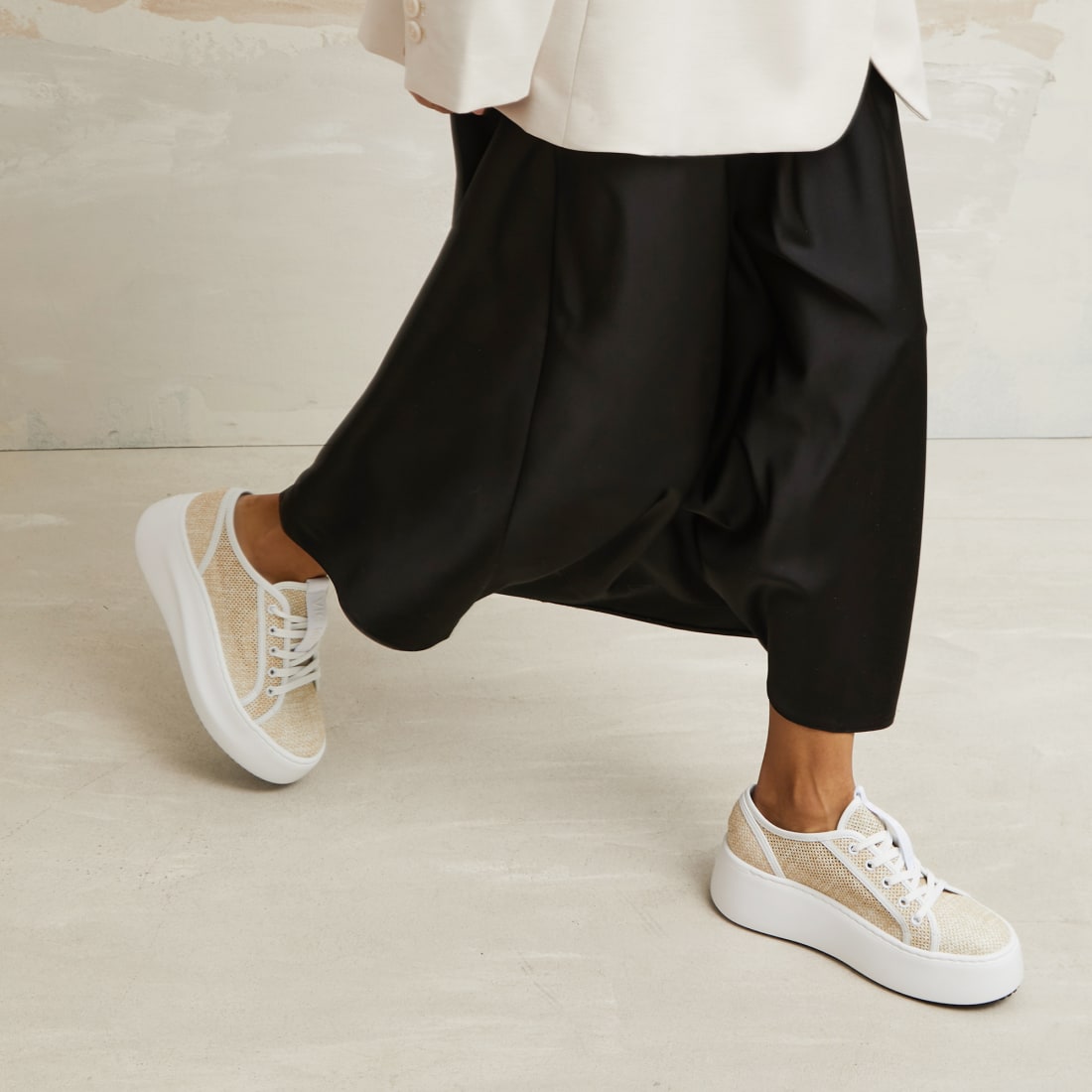 Бежевые текстильные кеды - Image 5 of 5