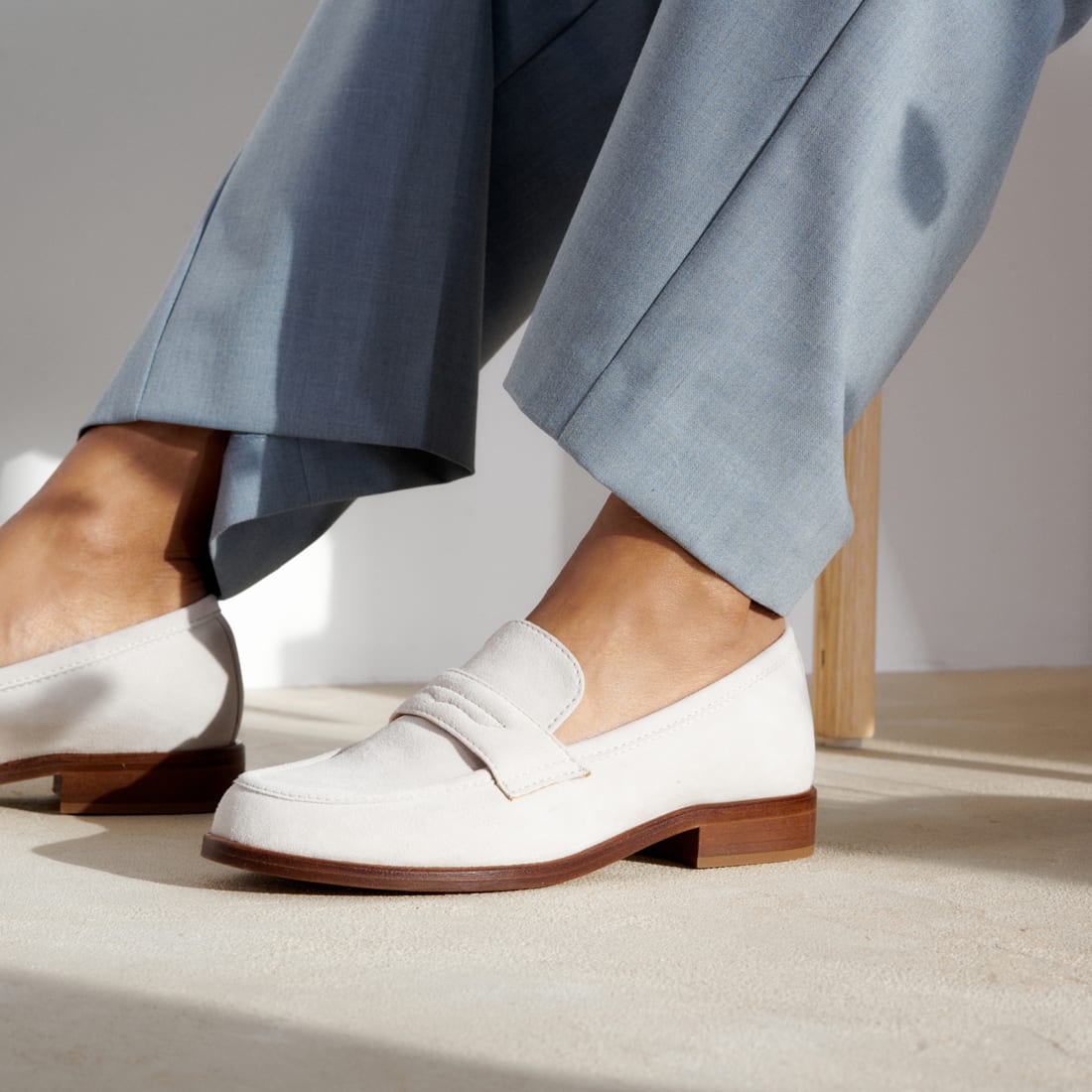 Белые замшевые лоферы - Image 5 of 5