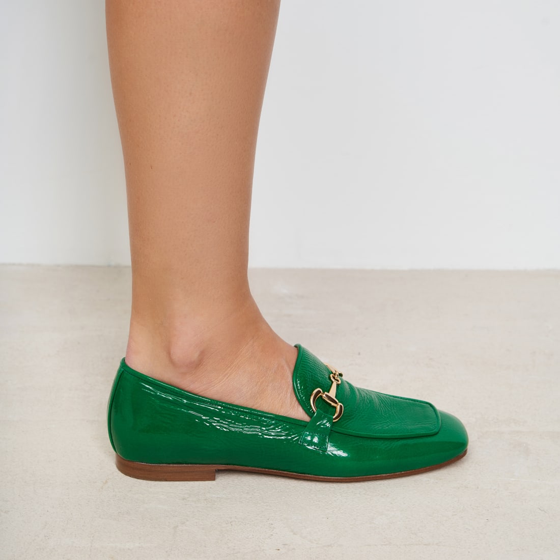 Зеленые кожаные лоферы - Image 4 of 5