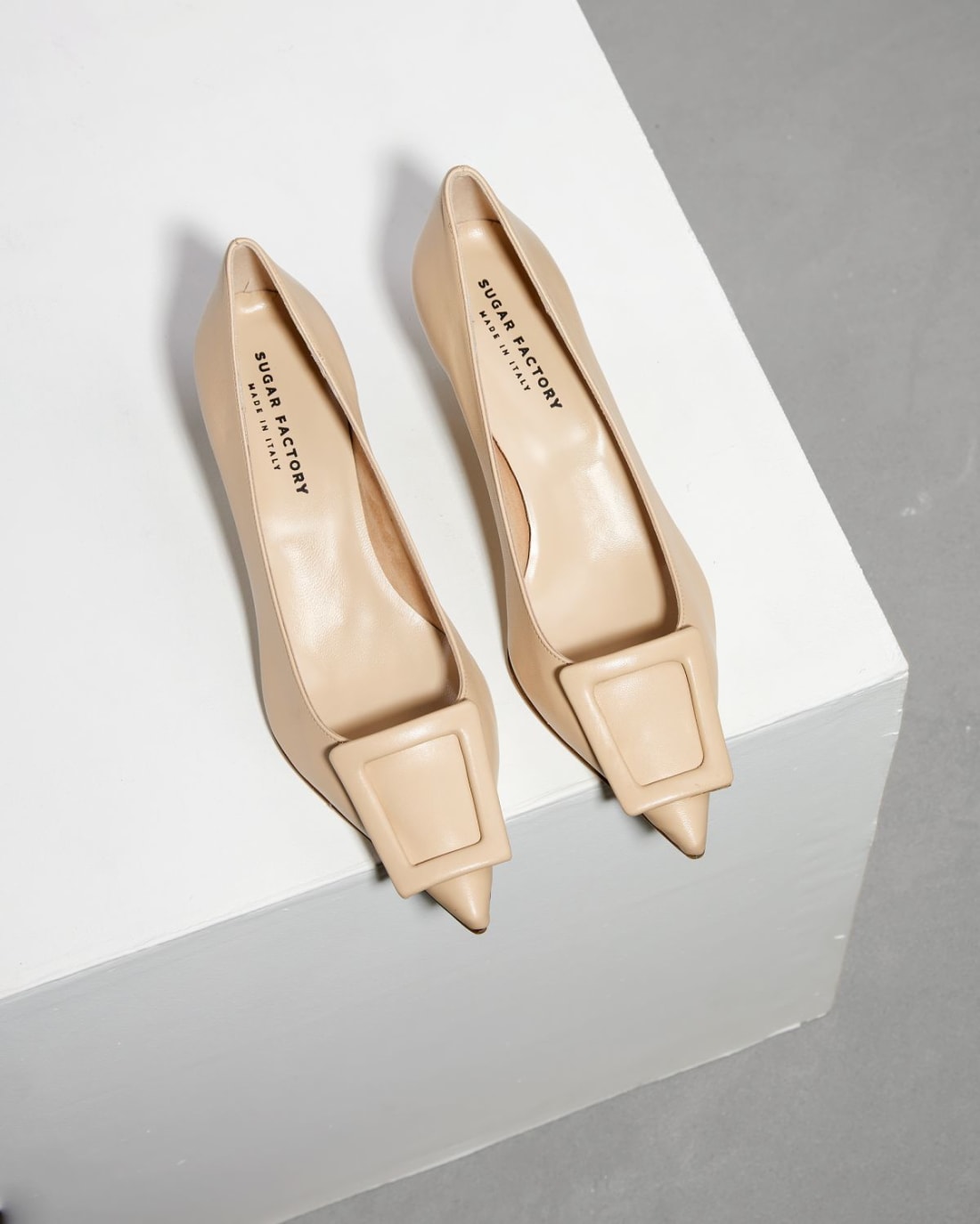 Светло-бежевые кожаные туфли - Image 2 of 6