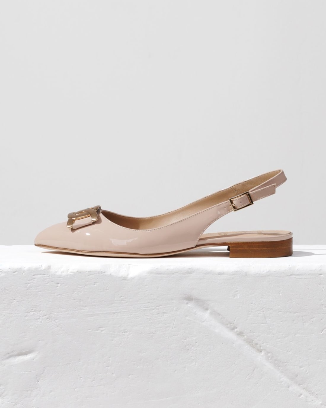 Бежевые кожаные туфли - Image 1 of 4