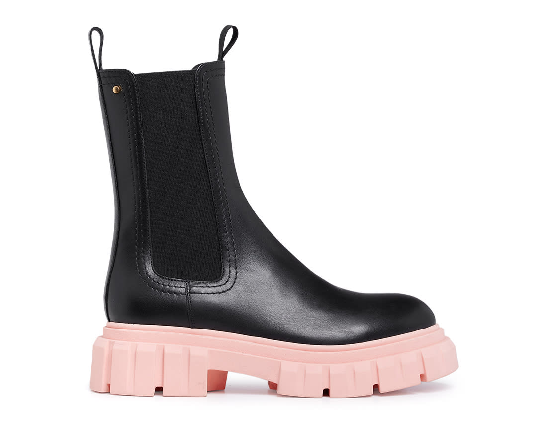 Черные кожаные челси - Main image