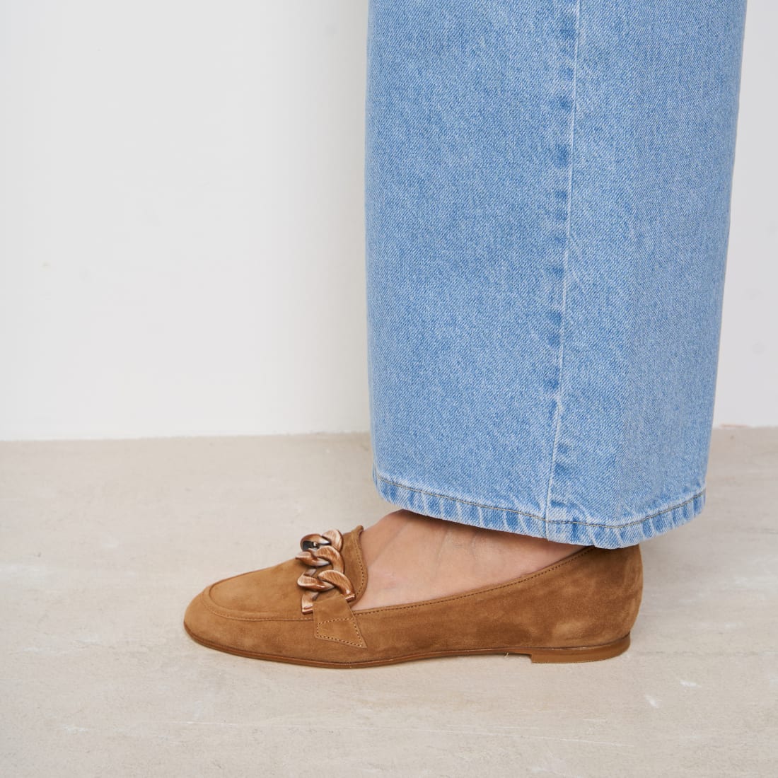 Коричневые замшевые лоферы - Image 4 of 5